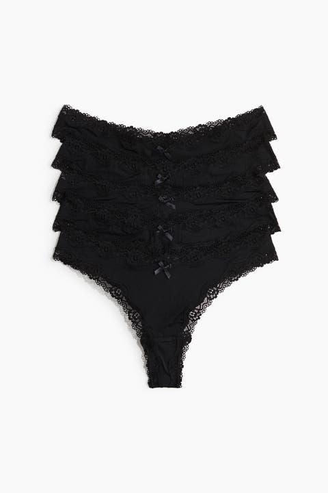 5-pack Microfibre And Lace Brazilian Briefs