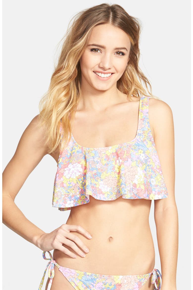 'OTS Swing' Bikini Top, Main, color, PINK SHELL GARDEN FLORAL