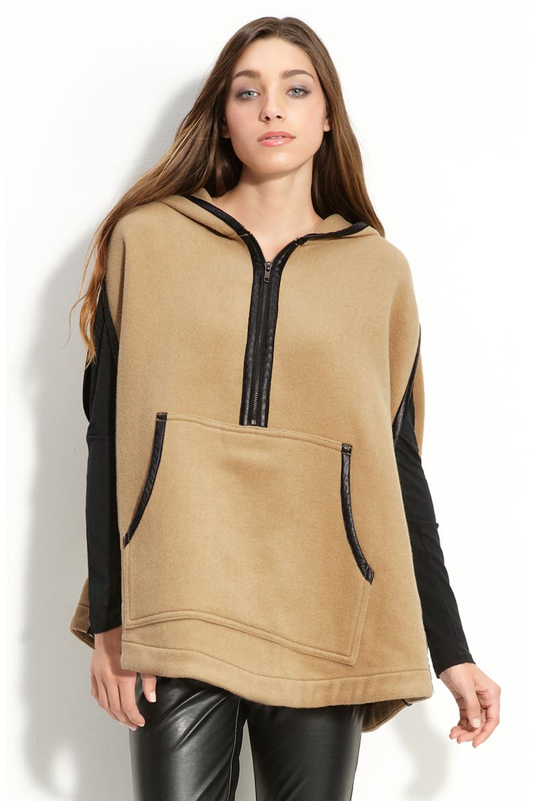 Hooded Cape, Main, color, CAMEL/ BLACK