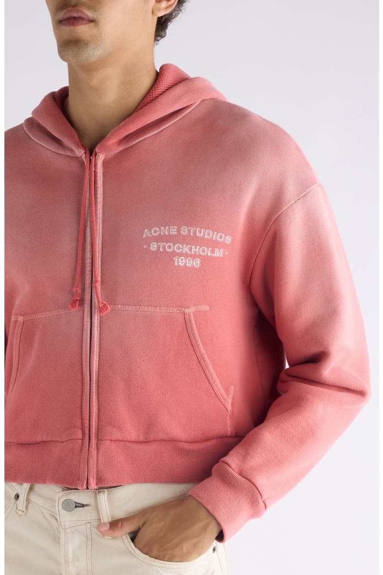 Feida U Sunkissed Crop Zip-Up Hoodie, Alternate, color, RED