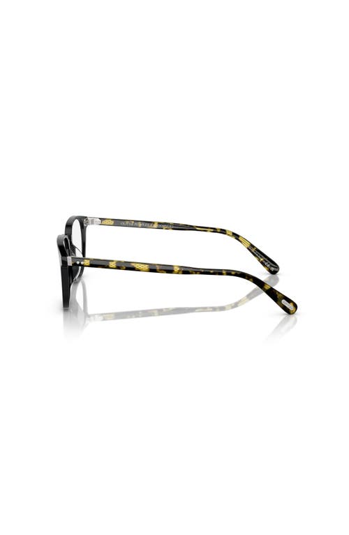 Oliver Peoples 48mm Rectangle Optical Glasses In Black