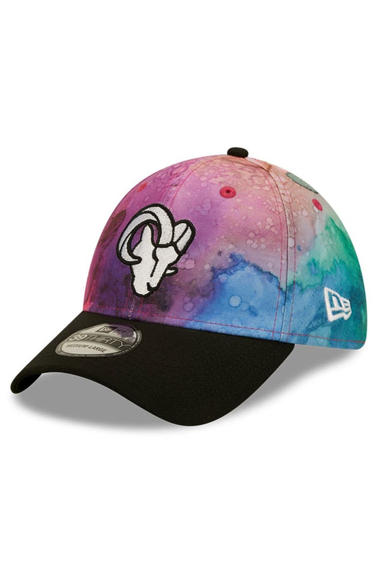 Men's New Era Pink/Black Los Angeles Rams 2022 NFL Crucial Catch 39THIRTY Flex Hat, Alternate, color, Pink