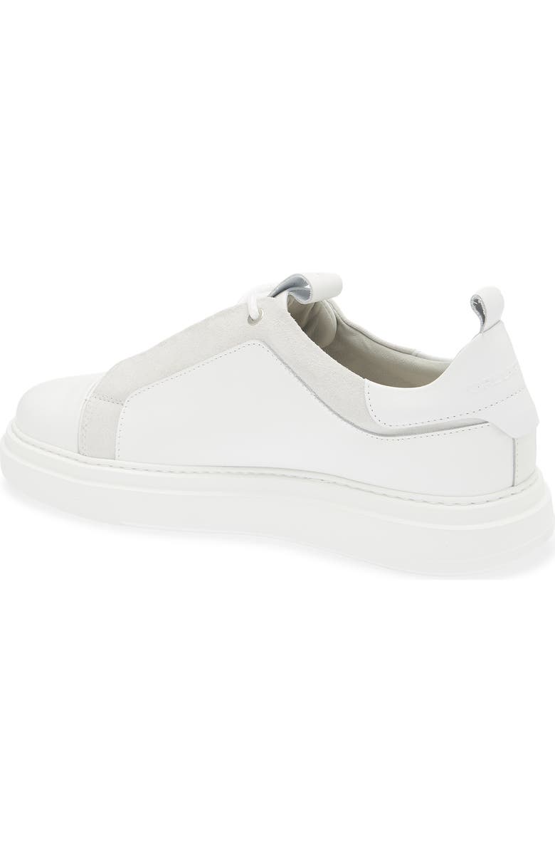 KARL LAGERFELD PARIS Embossed Karl Low Top Sneaker, Alternate, color, White