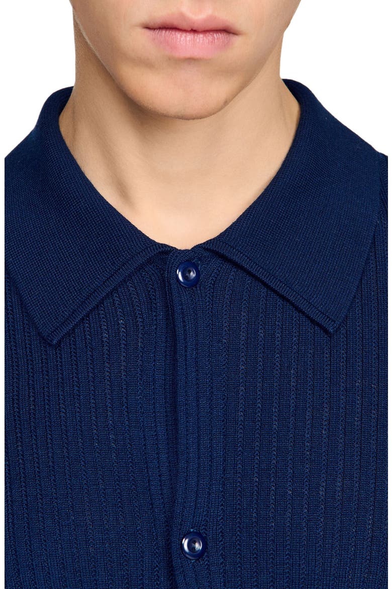 Rib knit shirt, Alternate, color, Royal blue
