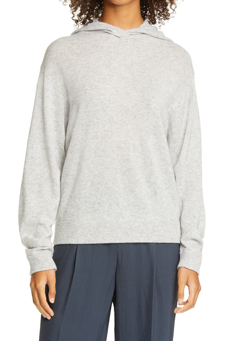 Wool & Cashmere Hoodie, Main, color, HEATHER GREY