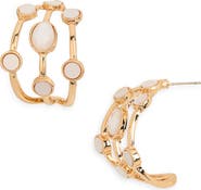 Cara Triple Row Hoop Earrings