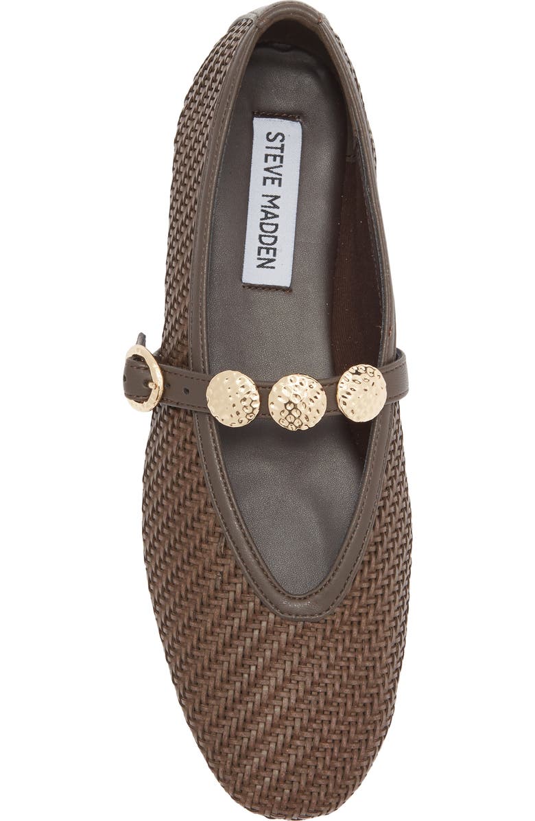 Steve Madden Leia Woven Flat, Alternate, color, Brown
