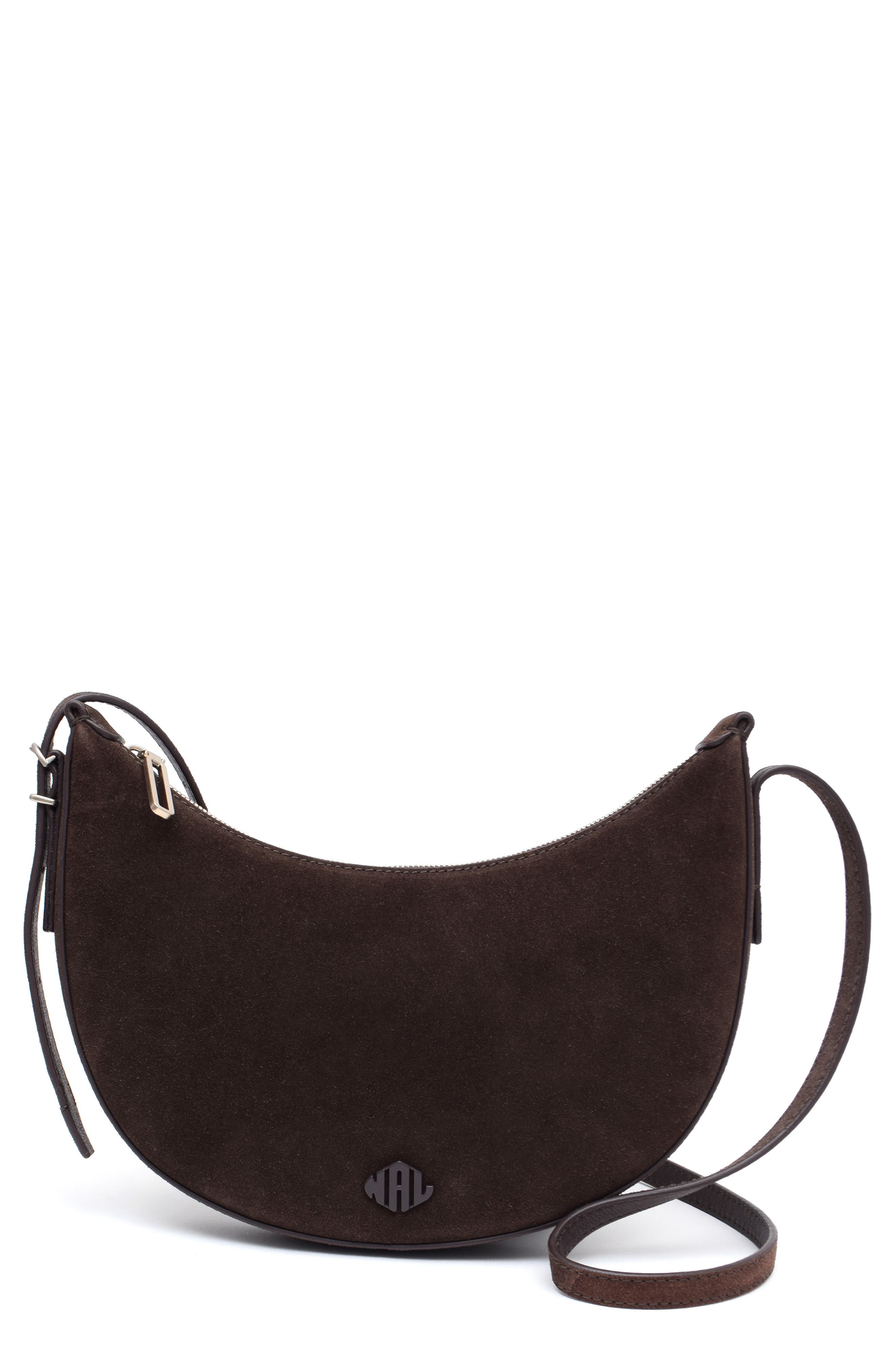 New Amsterdam Leatherworks Silas Leather Crossbody Bag, Main, color, Espresso