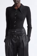GRACE LING Angular Ribbed Cardigan