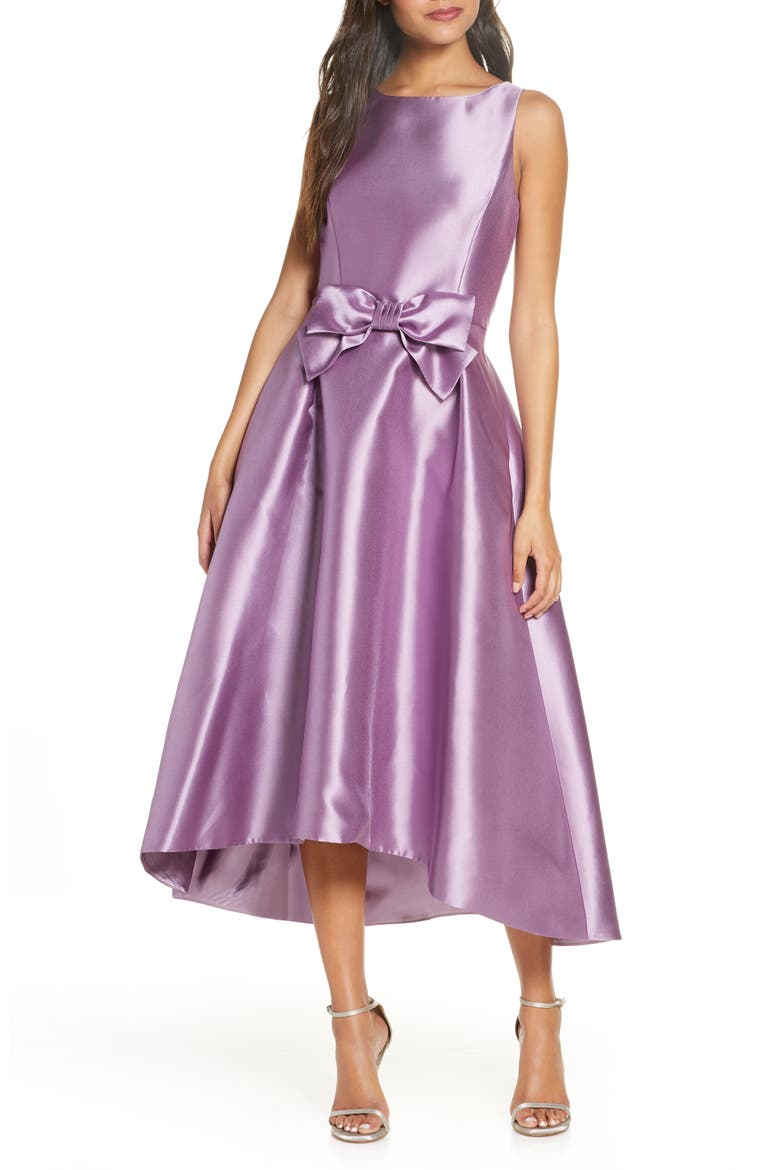 Mikado High/Low Gown, Main, color, MAUVE