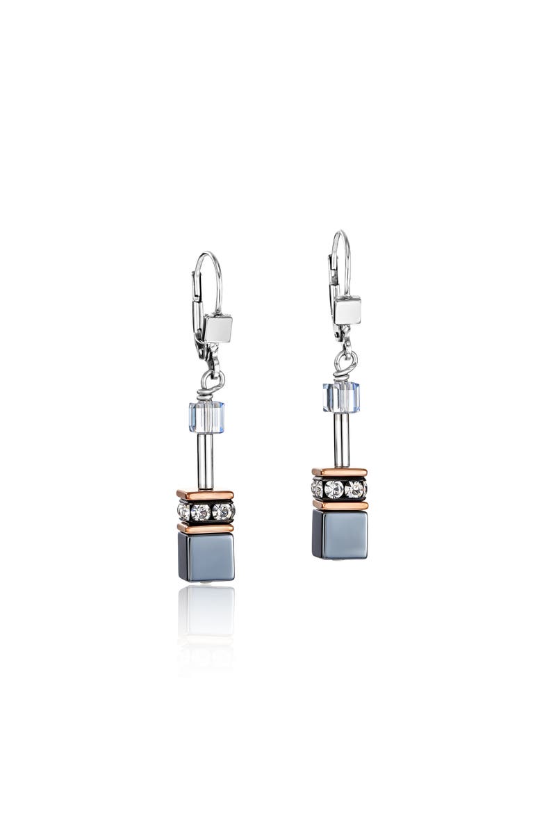 Geocube Earrings, Alternate, color, Ice Blue
