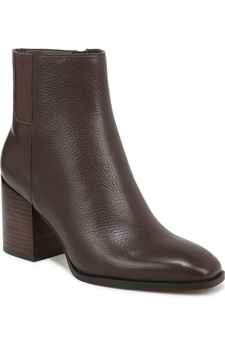 Vionic Vynn Plain Toe Bootie, Main, color, Chocolate Ganache