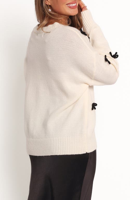 Petal And Pup Petal & Pup Voss Bow Sweater In Neutral