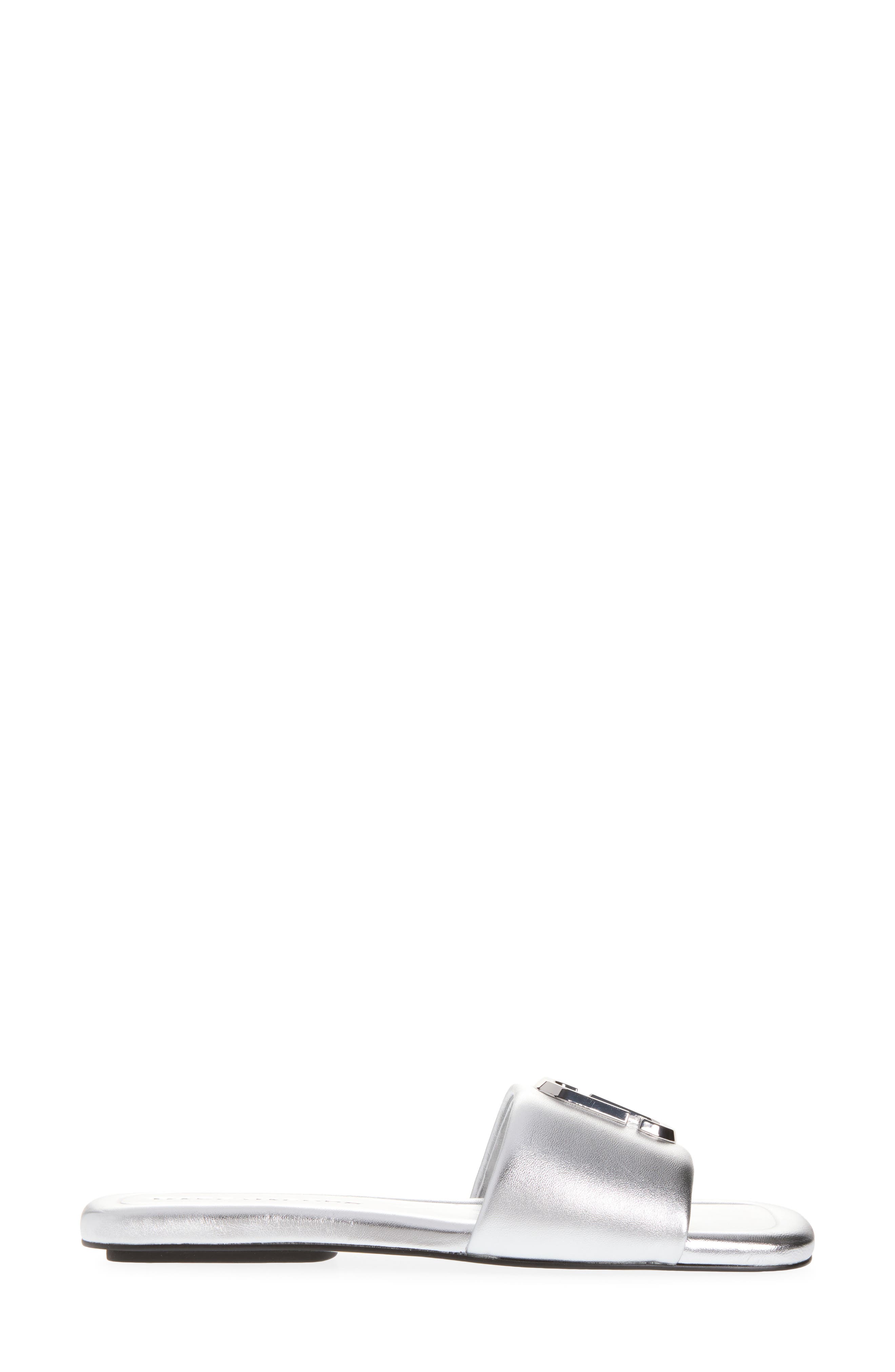The J Marc Metallic Slide Sandal, Alternate, color, SILVER