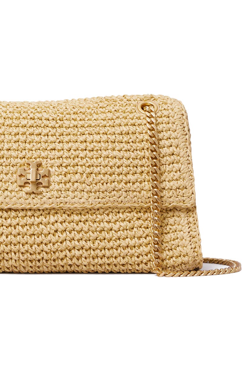 Tory Burch Kira Straw Shoulder Bag, Alternate, color, Natural