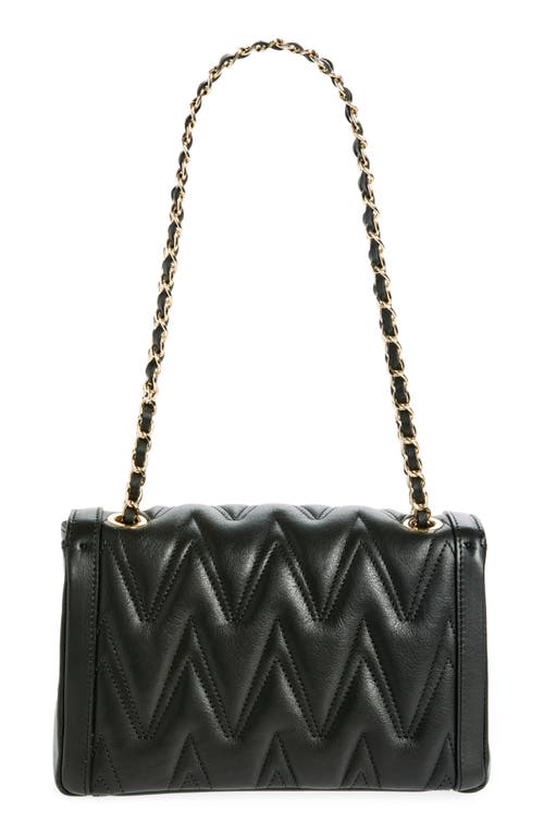 Valentino By Mario Valentino Auror Quilted Leather Shoulder Bag In Black