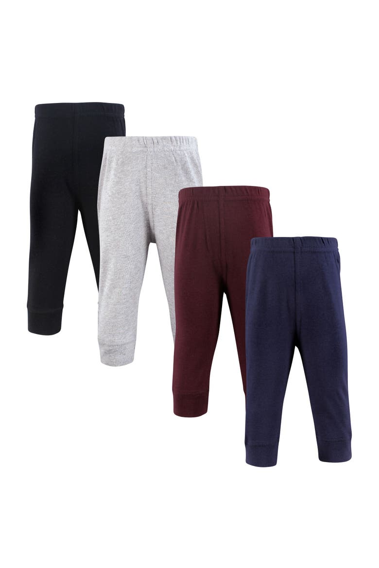 4-Pack Pants Bottoms Set, Main, color, Navy Burgundy Black