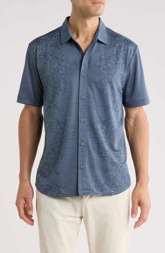 Tommy Bahama Palm Coast Cascade Vines IslandZone® Performance Short Sleeve Knit Button-Up Shirt