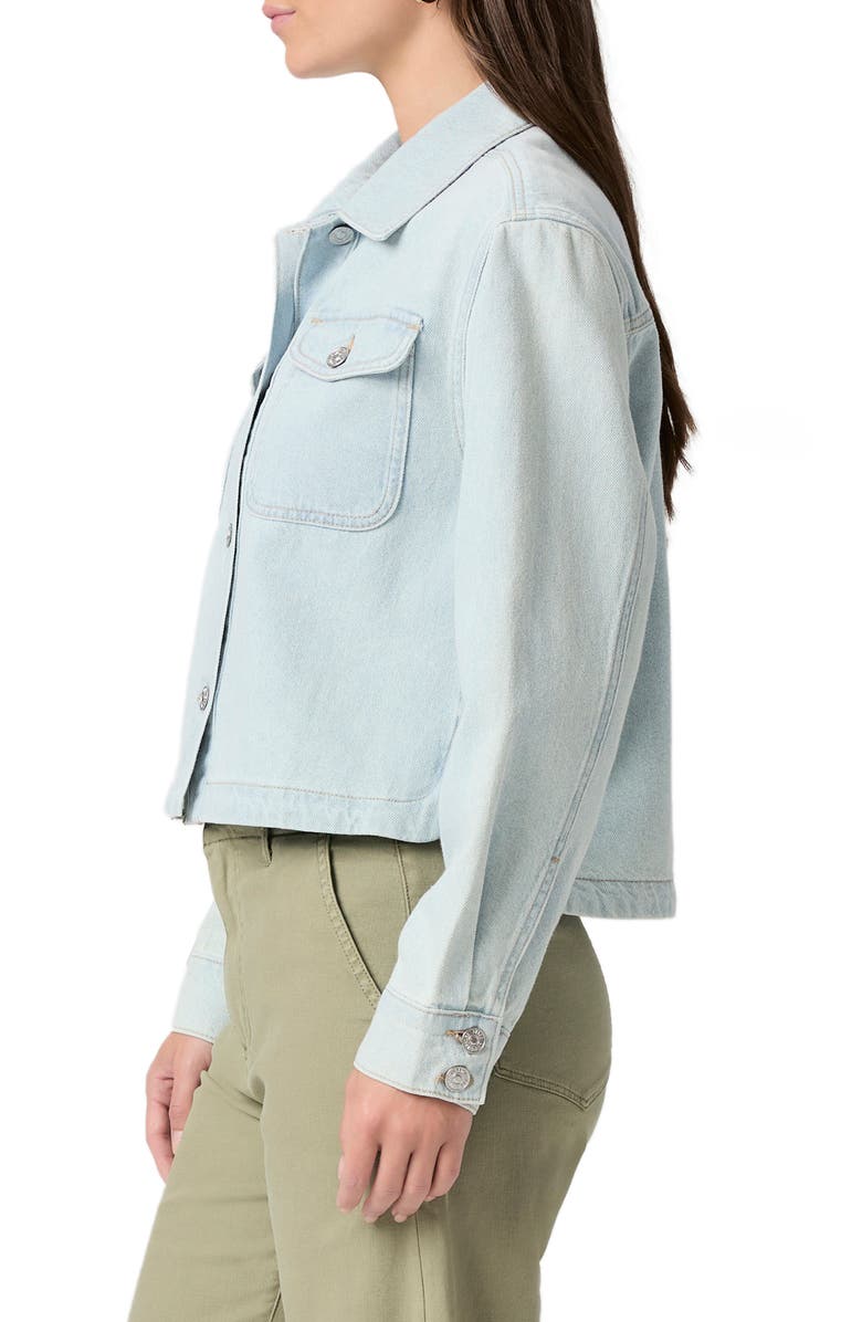 PAIGE Natalia Crop Denim Shacket, Alternate, color, Windward