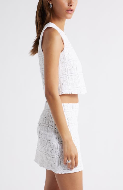 Open Edit Sleeveless Lace Tank Top
