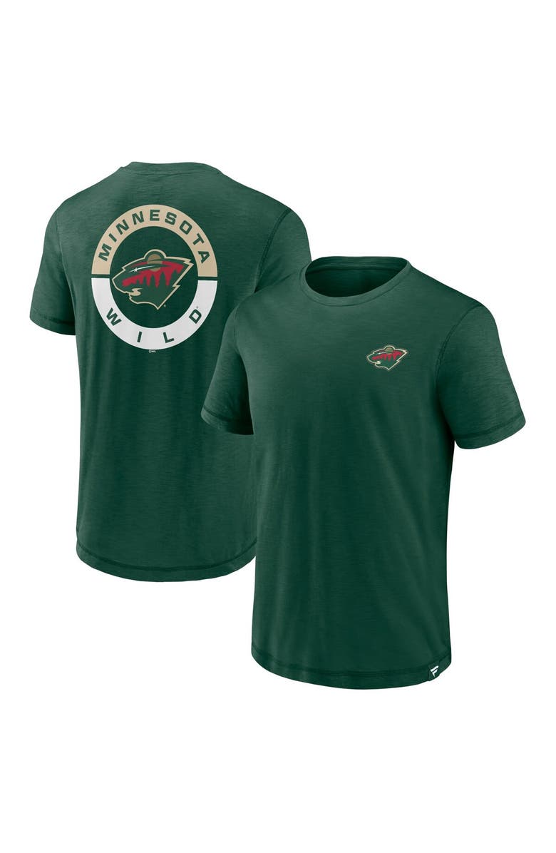 FANATICS Men's Fanatics Branded Green Minnesota Wild High Stick T-Shirt, Main, color, 