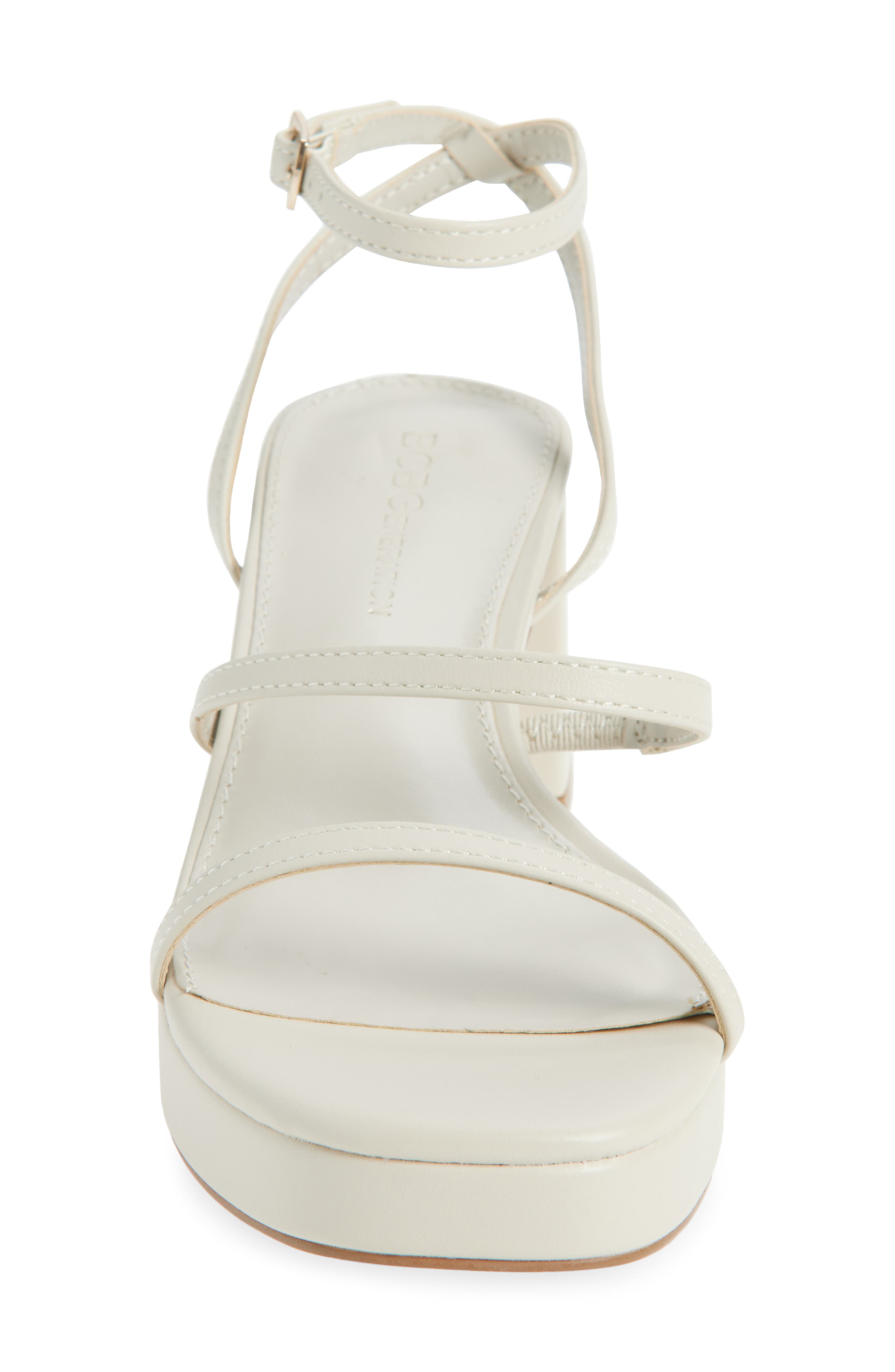 BCBGeneration Lissena Ankle Strap Platform Sandal, Alternate, color, Stone
