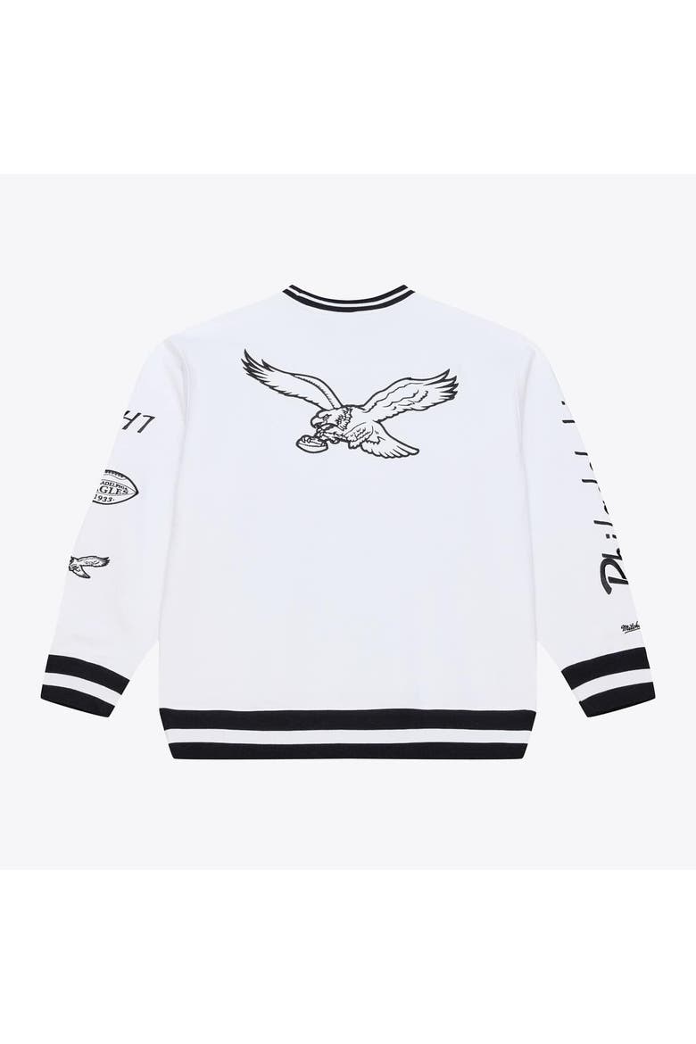 Men's Mitchell & Ness  White Philadelphia Eagles Arctic Fleece Sweatshirt, Alternate, color, White