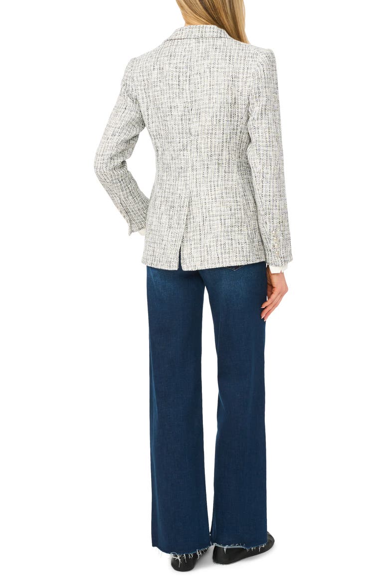 Double Breasted Tweed Blazer, Alternate, color, SILVER BIRCH