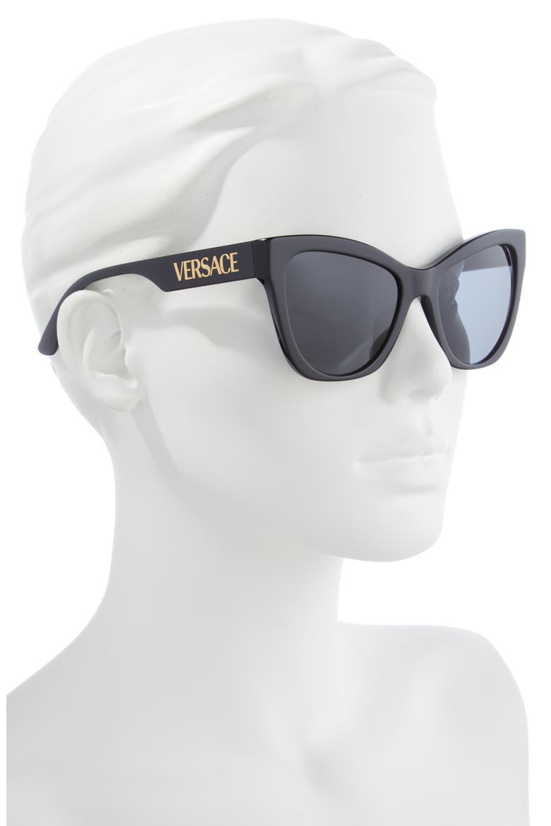 56mm Cat Eye Sunglasses, Alternate, color, DARK GREY