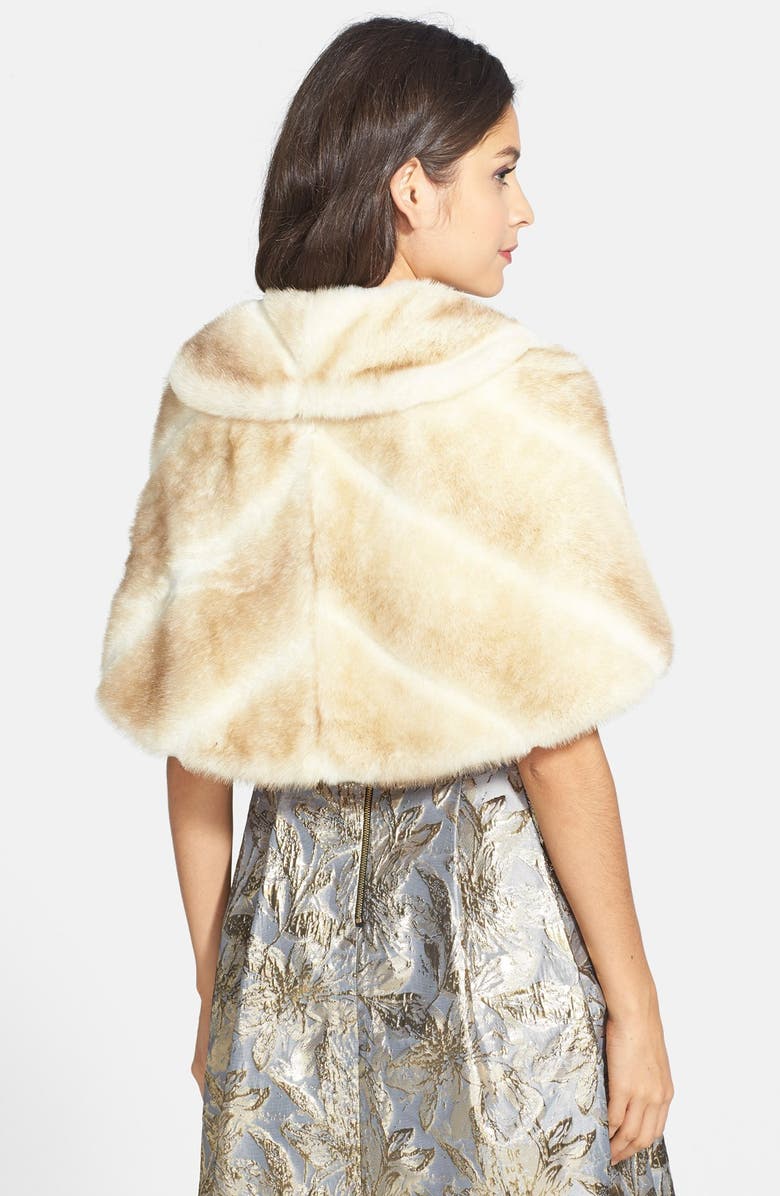 Eliza J Faux Fur Capelet, Alternate, color, 