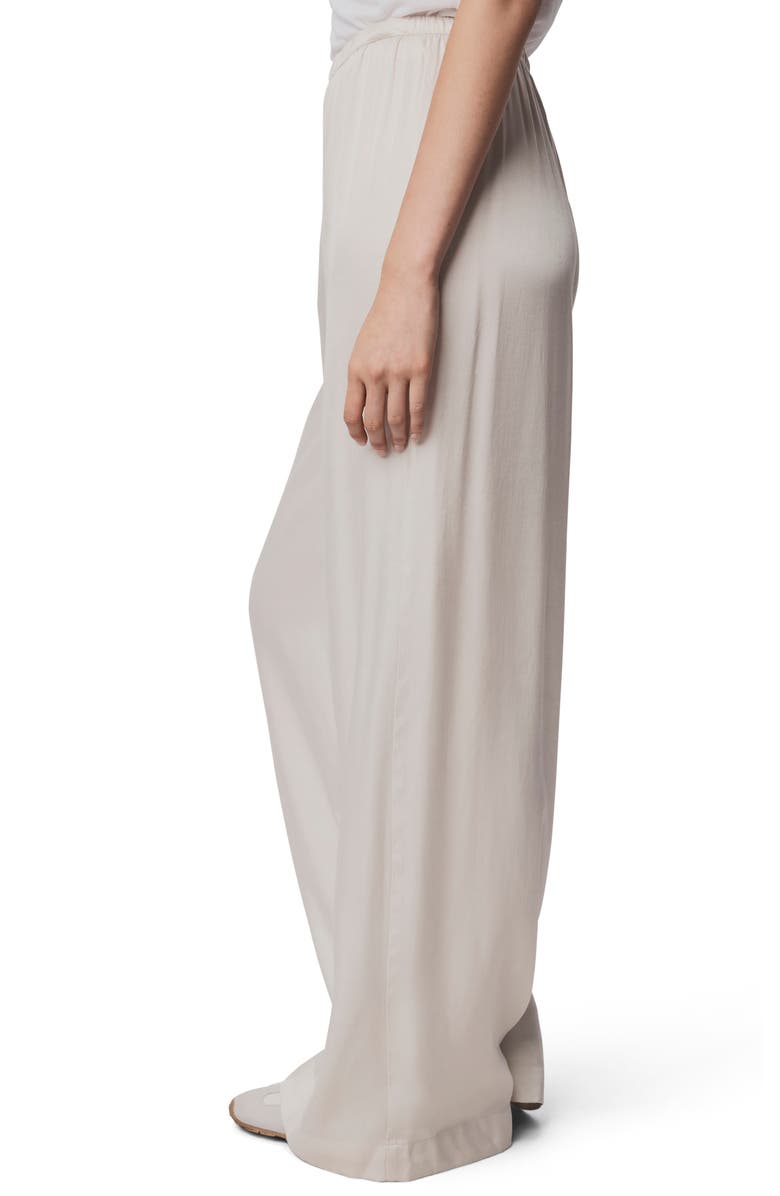 Splendid Serena Satin Pull-On Pants, Alternate, color, Pale Oak White