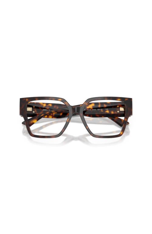 Jimmy Choo 55mm Square Optical Glasses In Brown