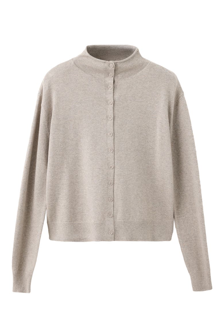 Perkins Collar Cardigan, Main, color, MEDIUM BROWN