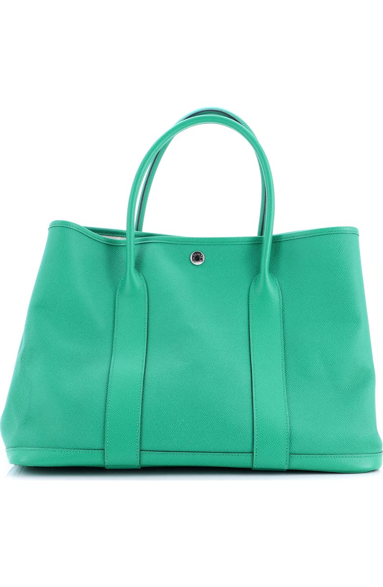 Pre-Owned Hermes Garden Party Tote Leather 36, Main, color, Vert Jade