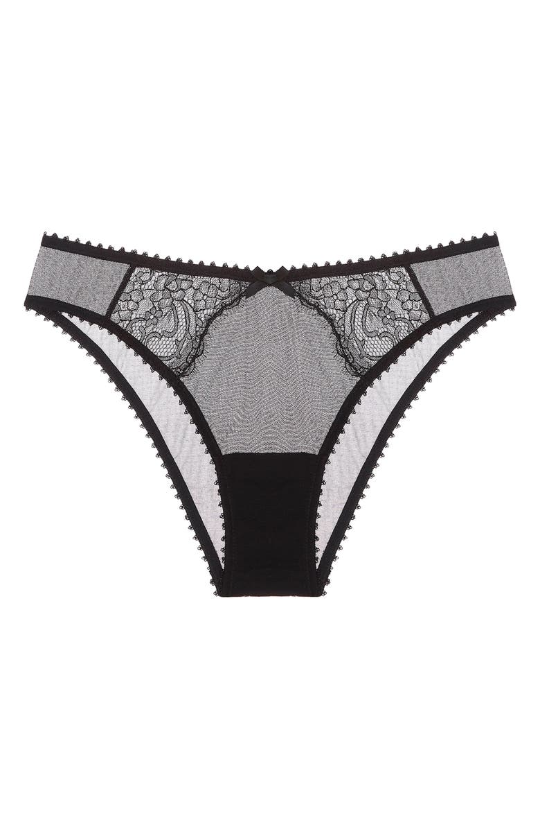 JOURNELLE Chiara Mesh Bikini Briefs, Main, color, Noir