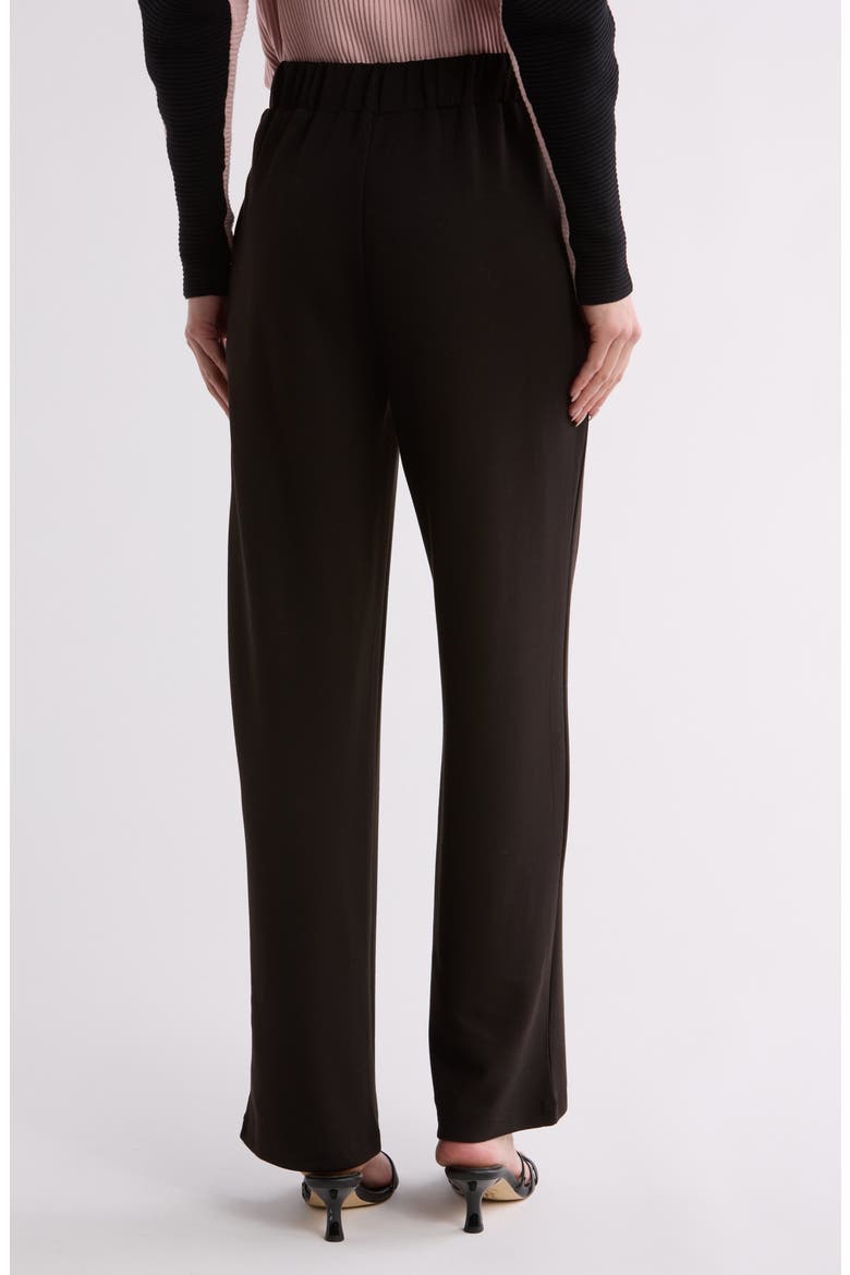 Scuba Knit Wide Leg Pants, Alternate, color, BLACK