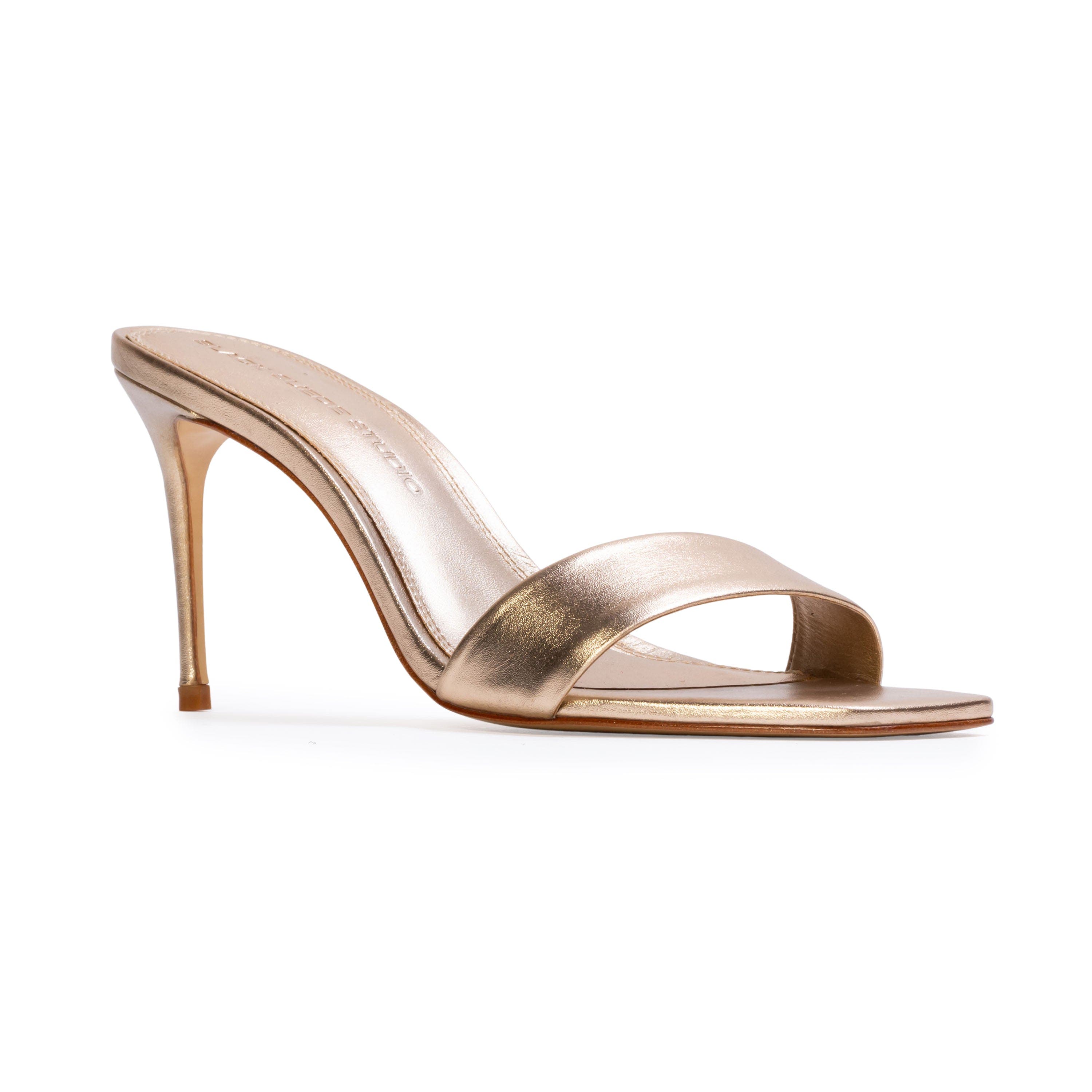 Naomi 80 Metallic Mule, Alternate, color, Gold Metallic Leather