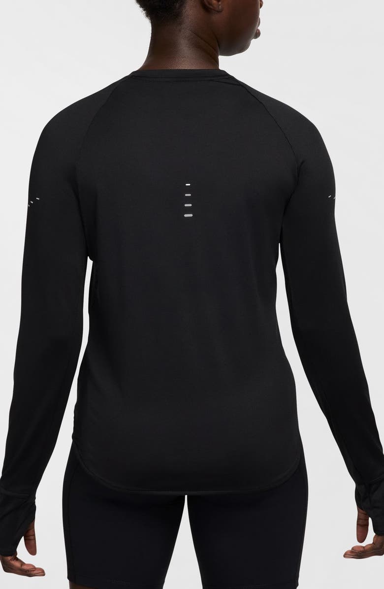 Nike Swift Dri-FIT UV Running Top, Alternate, color, 010 Black/Reflective Silv
