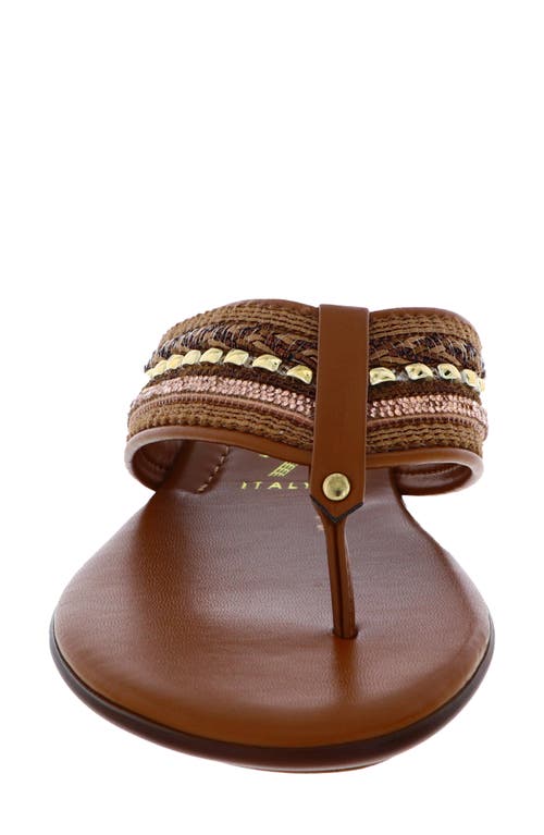 Italian Shoemakers Zali Slide Sandal In Cognac