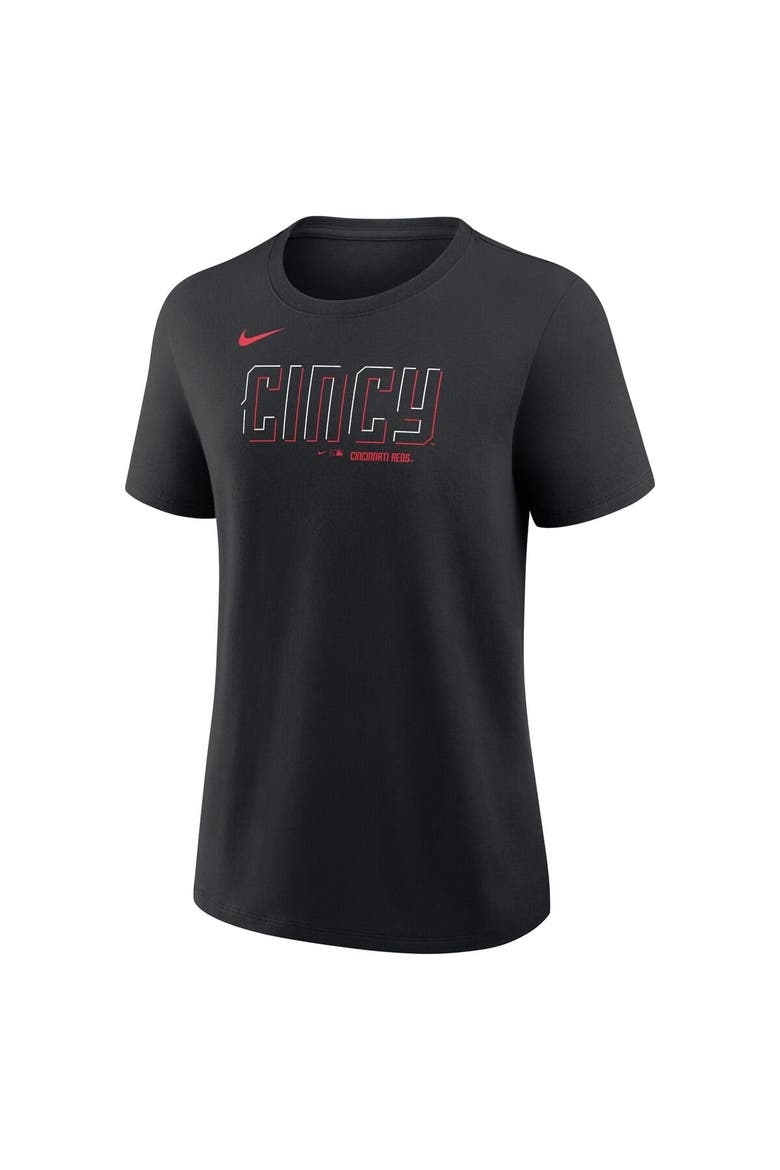 Women's Nike Elly De La Cruz Black Cincinnati Reds Name & Number T-Shirt, Alternate, color, Black