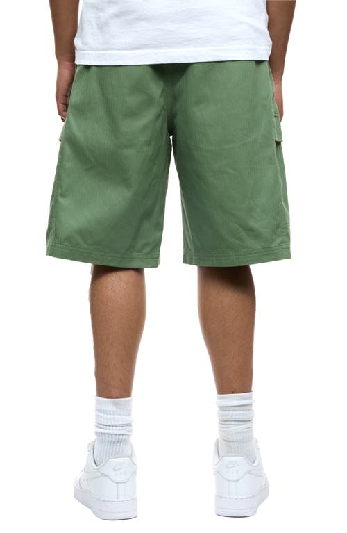 Round Two Cotton Herringbone Cargo Shorts