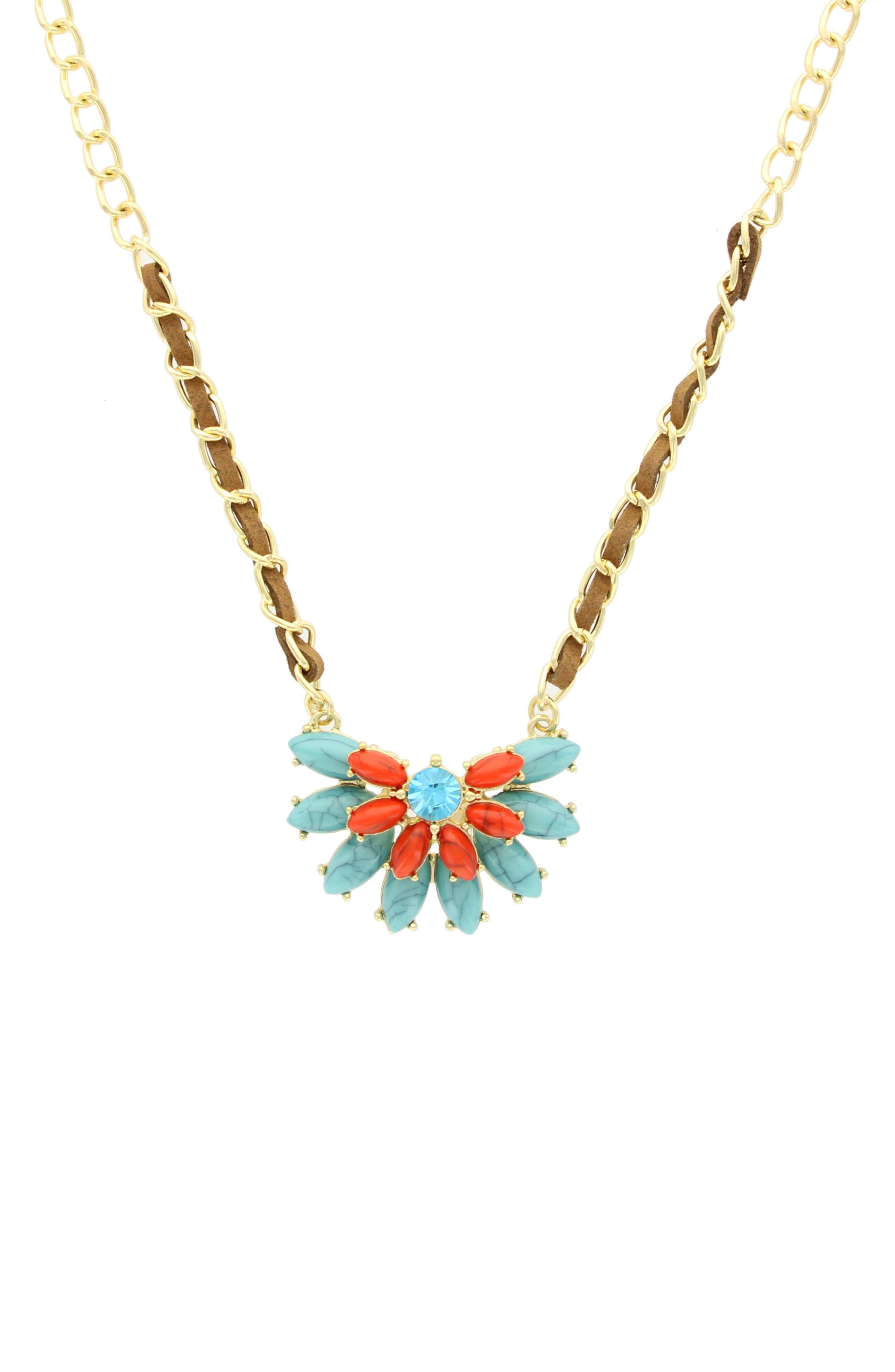 OLIVIA WELLES Nicasia Stone Pendant Necklace