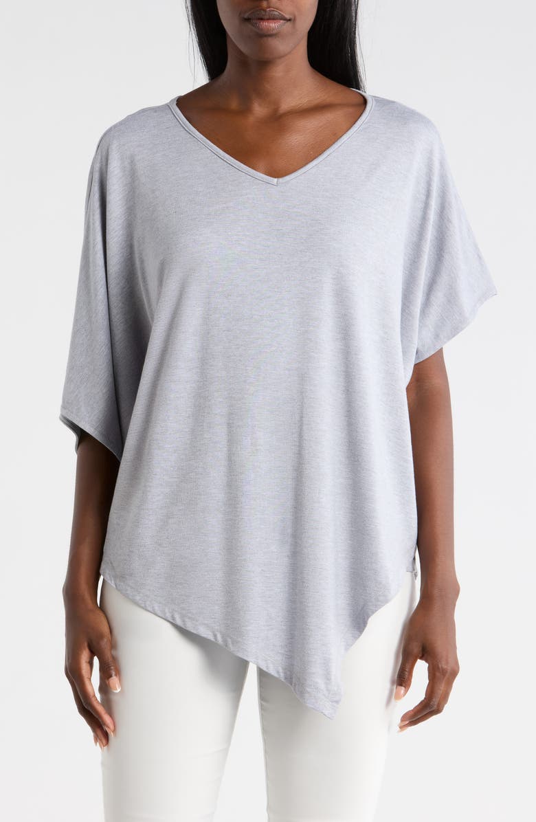PATRIZIA LUCA Asymmetric Tunic Top, Main, color, Grey