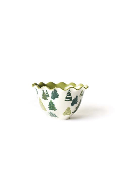 Fir Forest 9in Ruffle Bowl