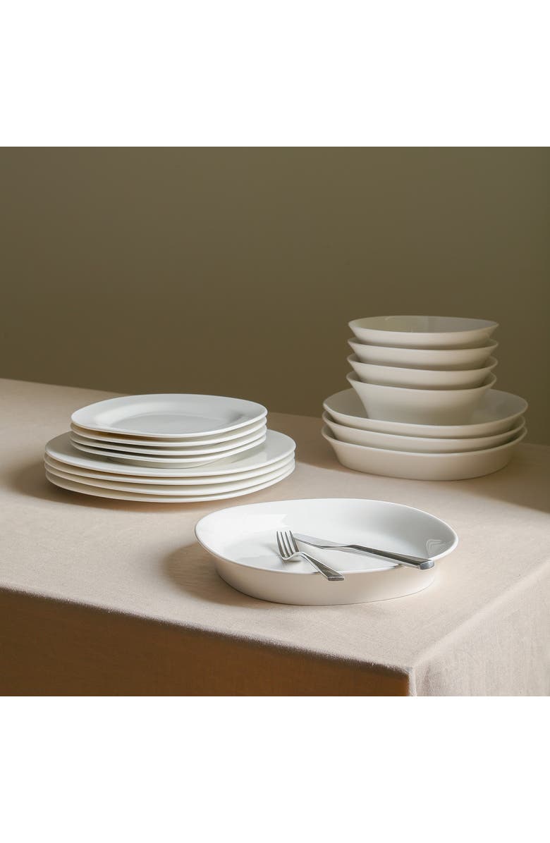 Stone Lain Quadro Porcelain 4-Piece Pasta Bowl Set, Alternate, color, White