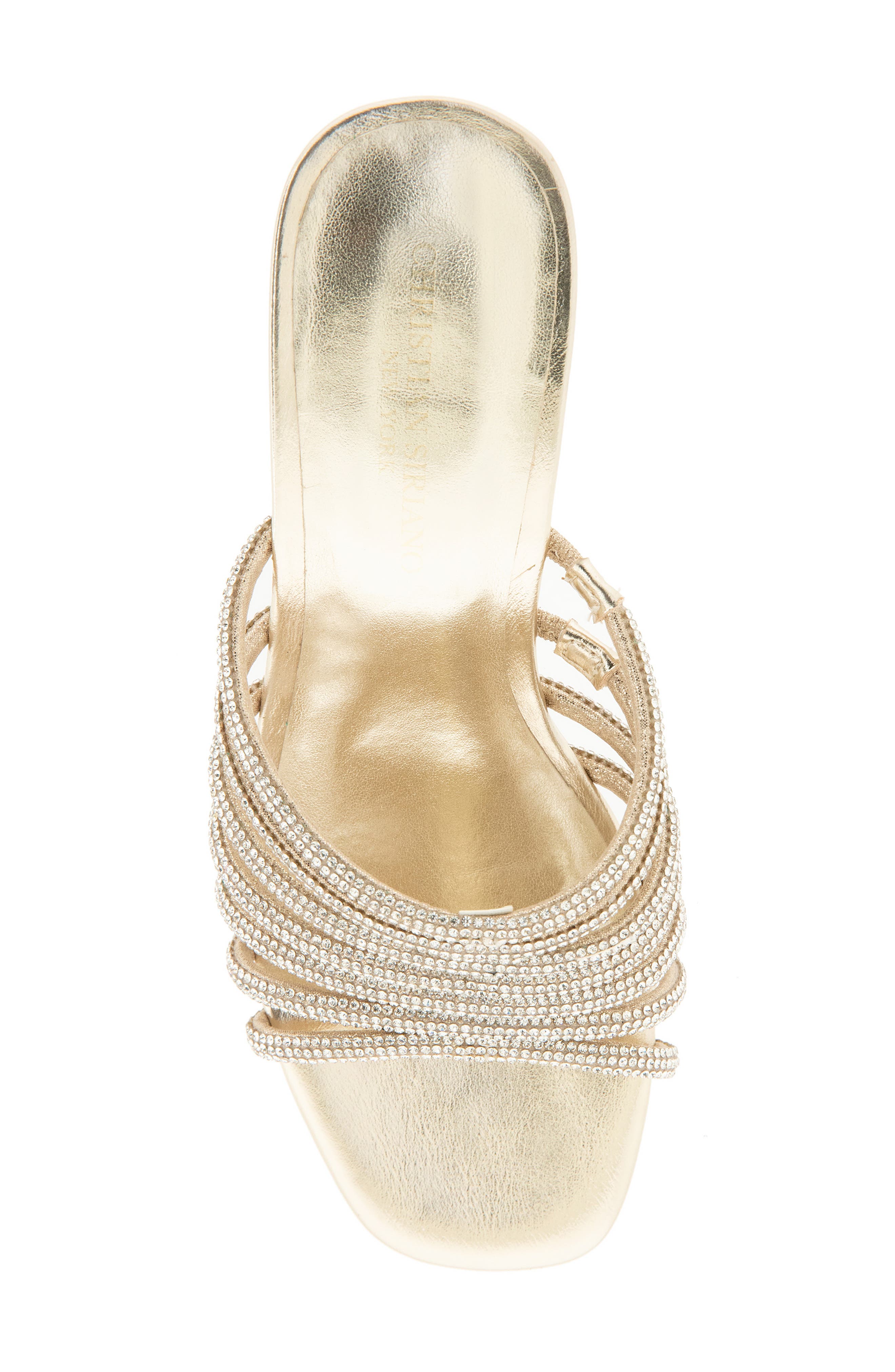 Lenix Rhinestone Wedge Slide Sandal, Alternate, color, PLATINO