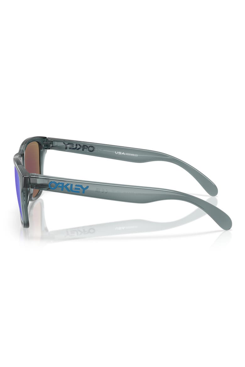 53mm Prizm™ Polarized Round Sunglasses, Alternate, color, CRYSTAL BLACK / SAPPHIRE POLAR