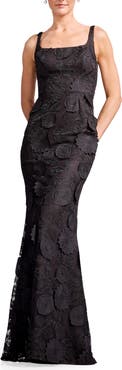 Dress the Population Lorena Floral Appliqué Mermaid Gown