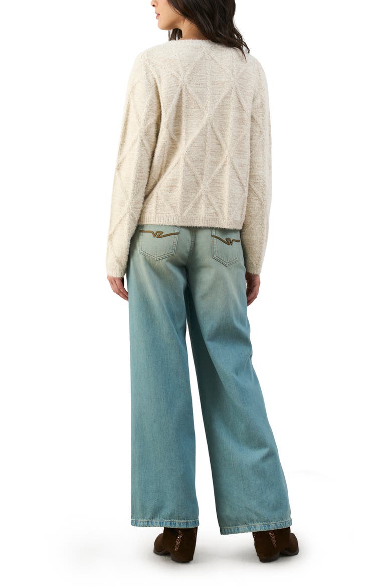 Soren Woven Cardigan With Lurex, Alternate, color, White