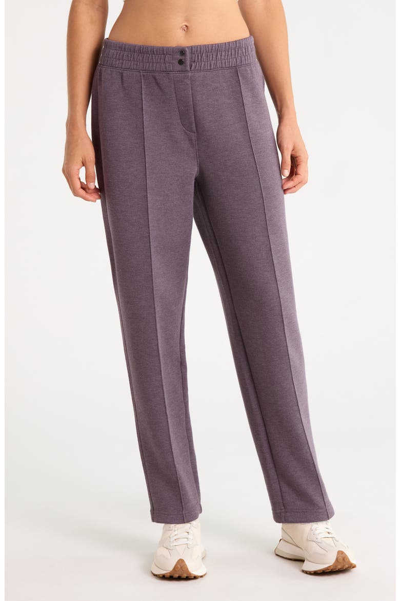Brushed AirEssentials® Slim Straight Leg Pants, Main, color, ORCHID ASH HEATHER
